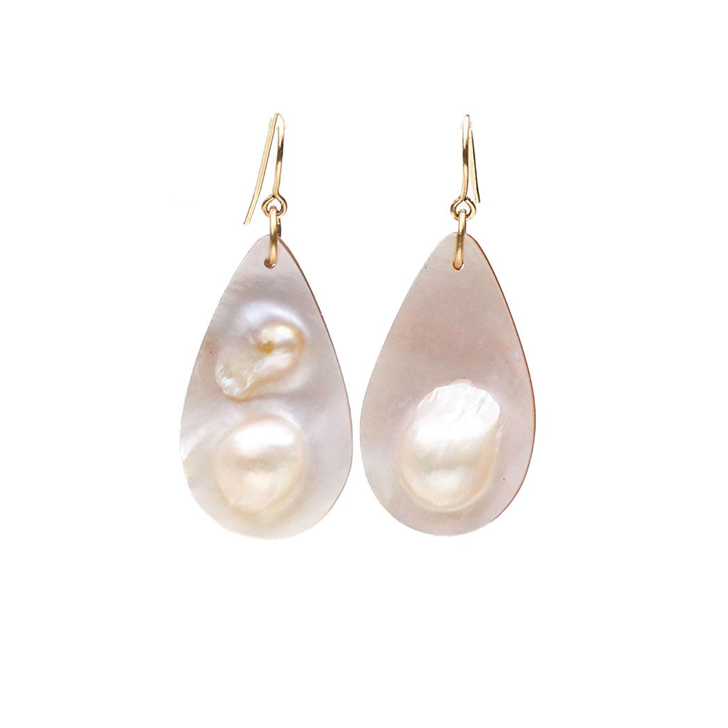 Earrings In-Situ Mabe Pearl