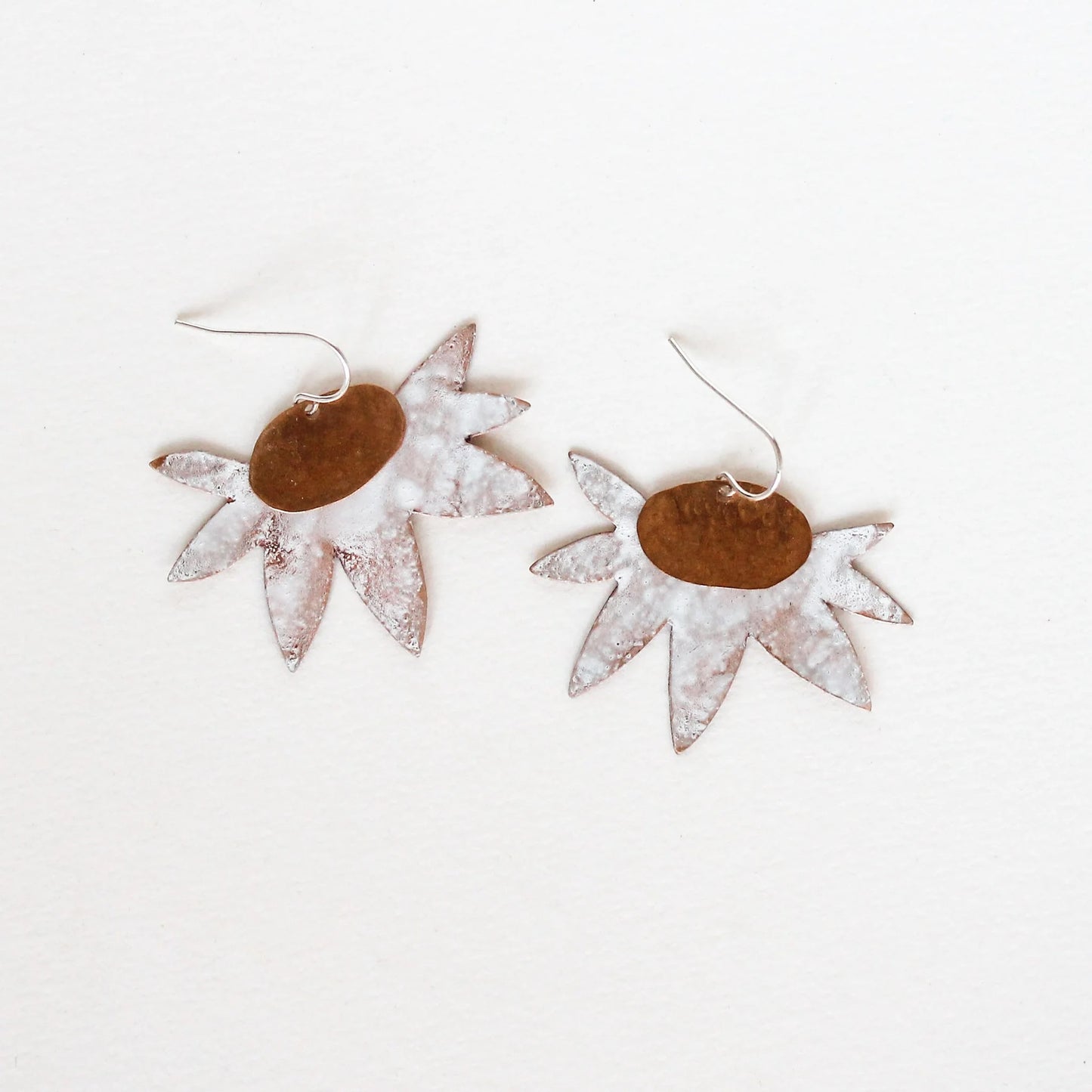 Bronze Earrings Flannel Flower