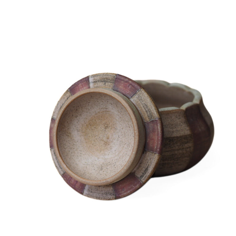 Ceramic Jewellery Jar Maroon