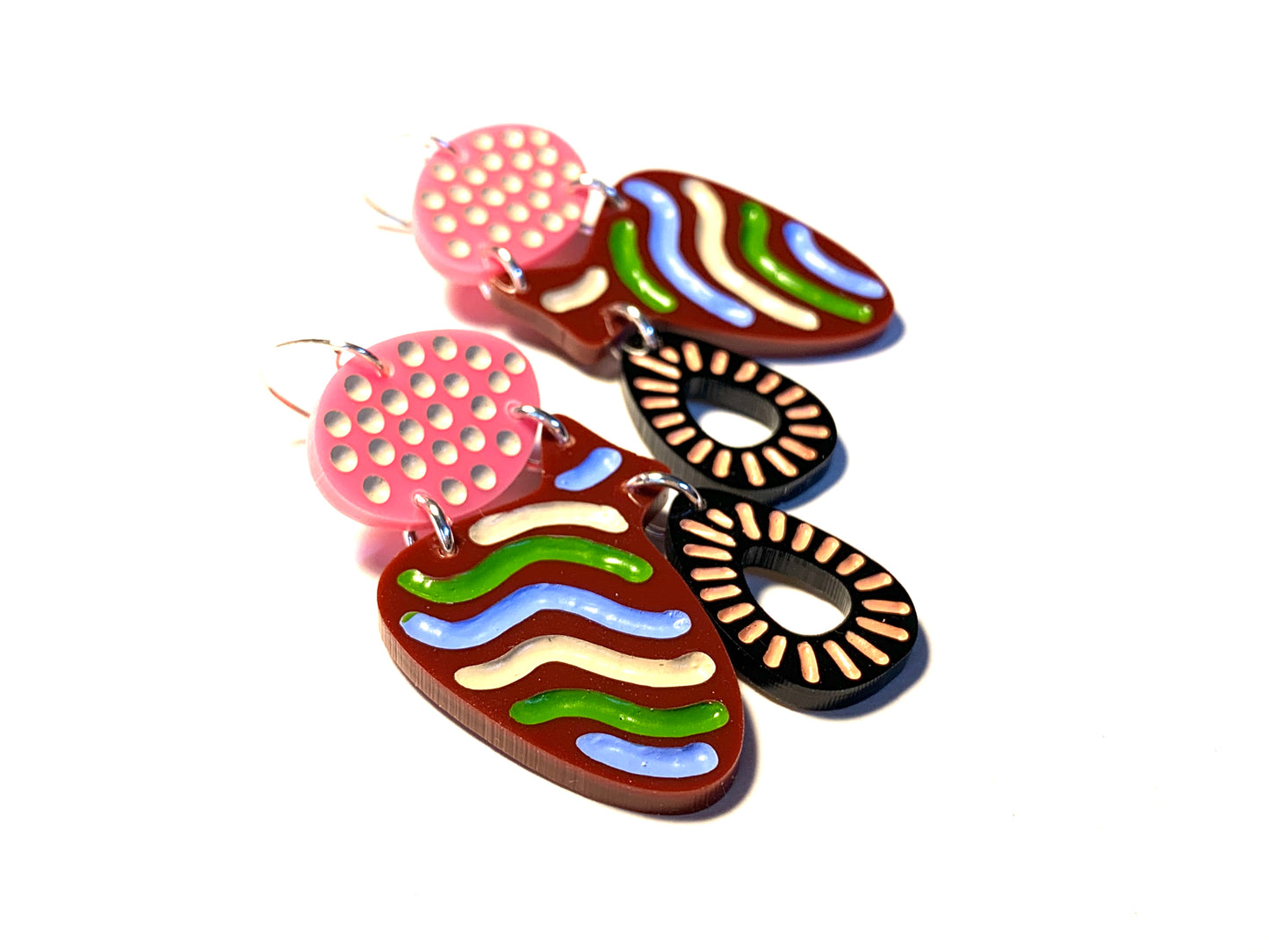Hook Earrings Perspex GH04