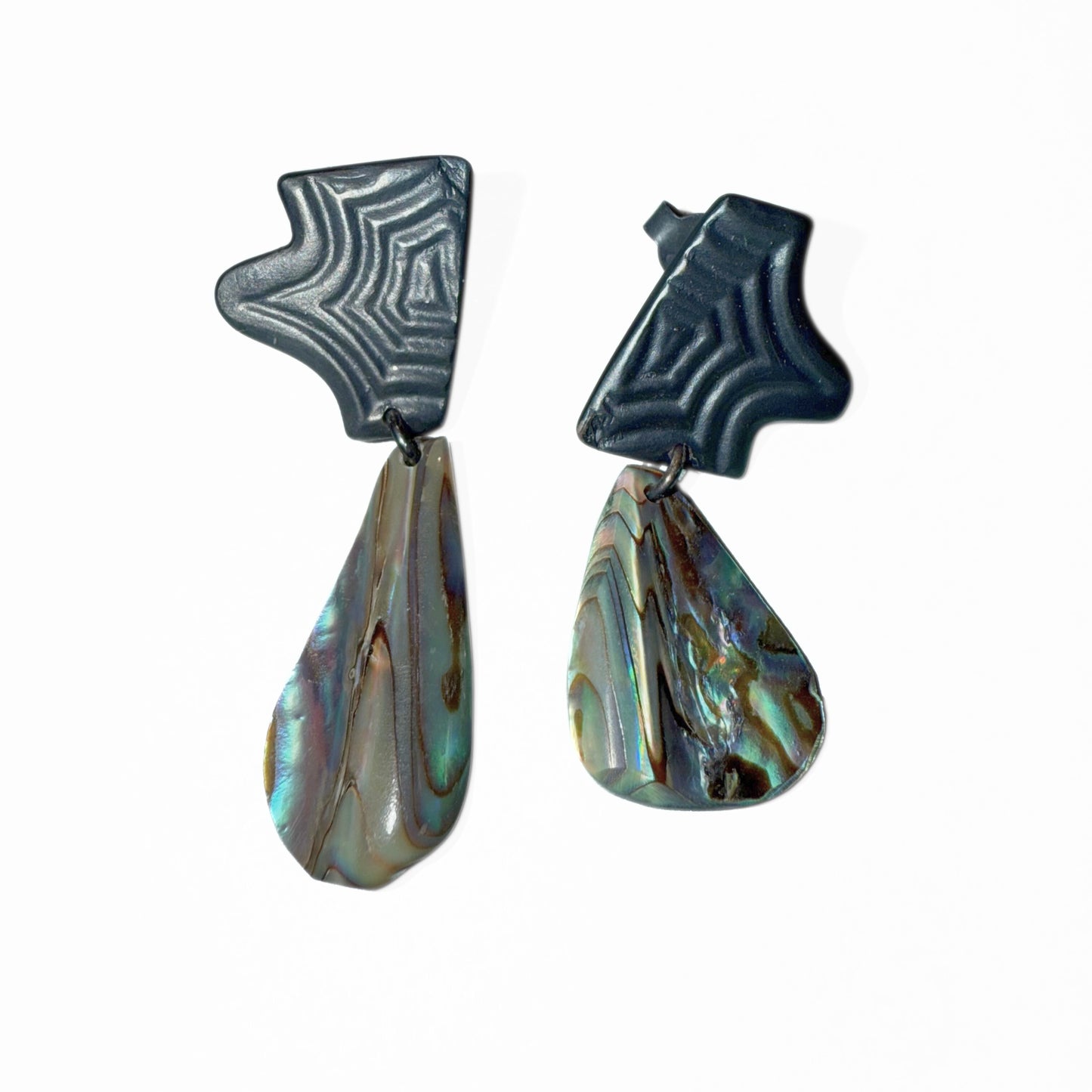 Stud Earrings Astral Drop Medium Paua Shell