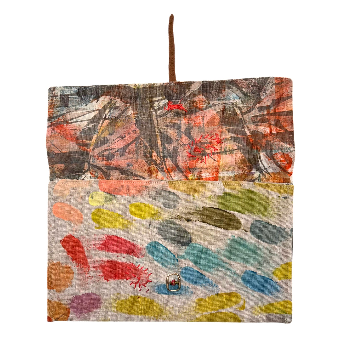 Linen Project Pouch Paint Tester Natural Buckle