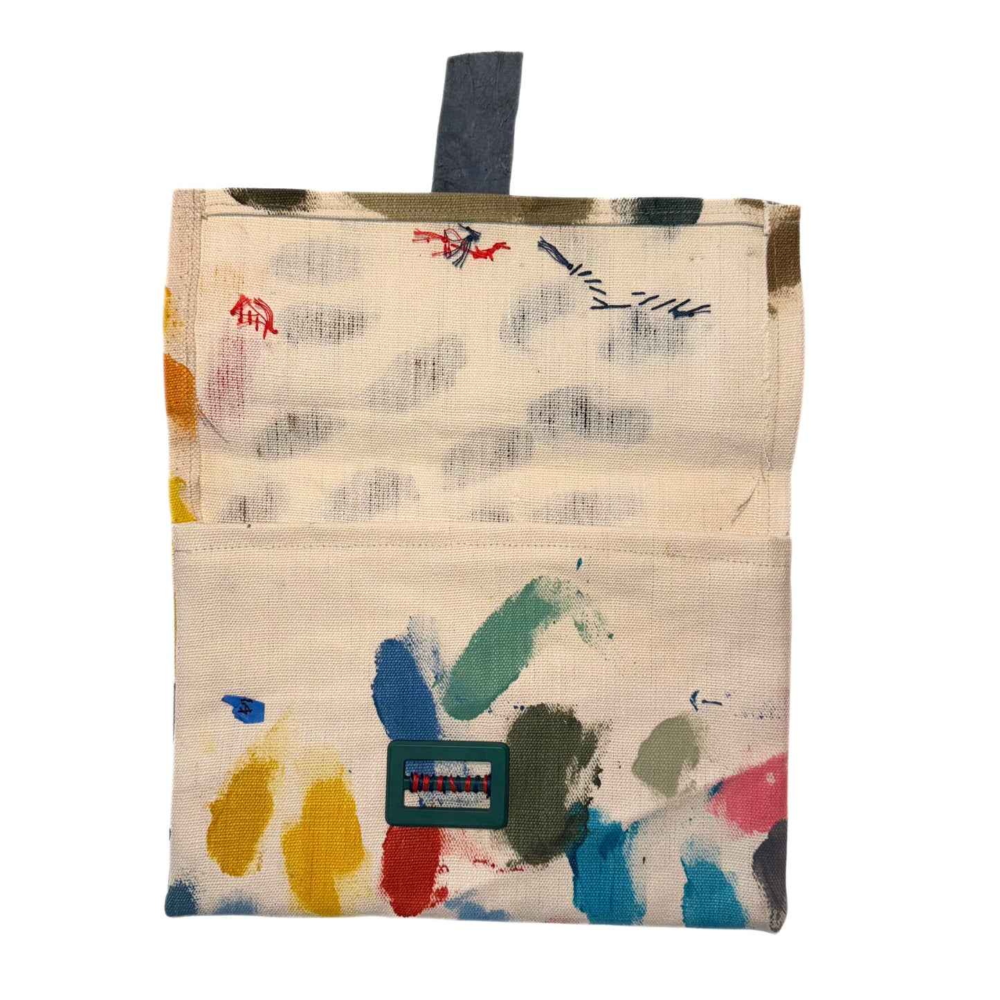 Linen Project Pouch Paint Tester White Buckle