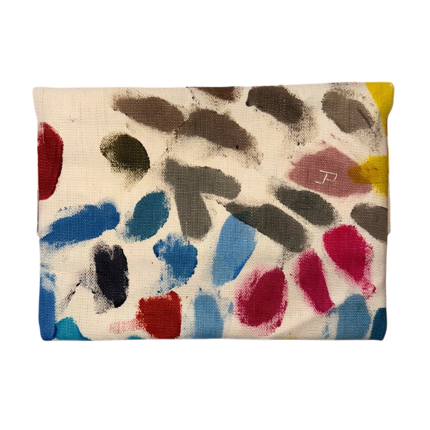 Linen Project Pouch Paint Tester White Buckle