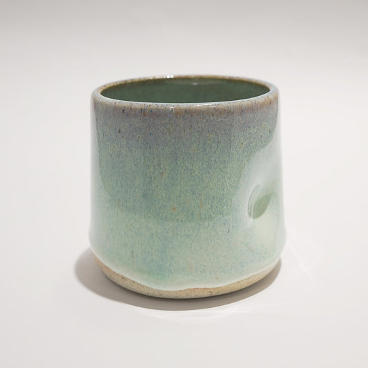 Ceramic Cup Dimple Aqua