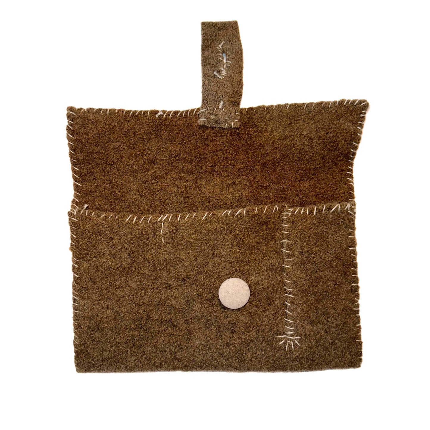Wool Project Pouch Brown