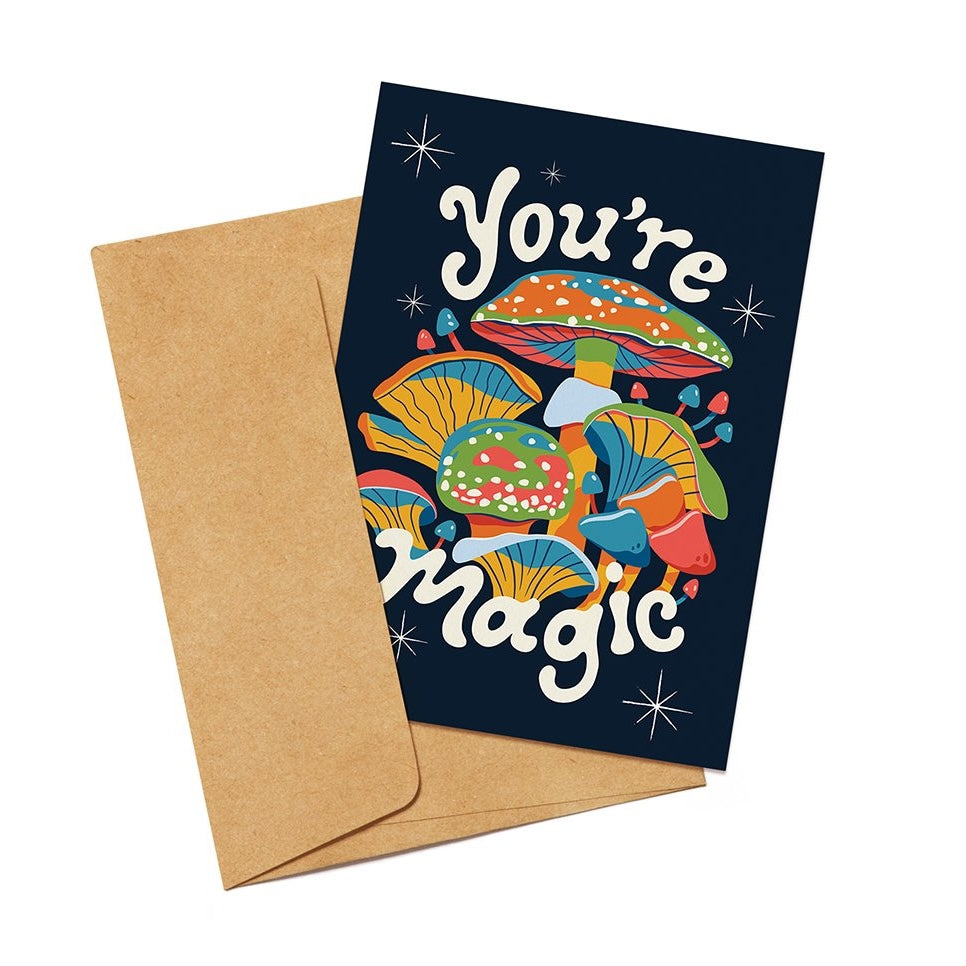 Greeting Card 'You're Magic' Fungi