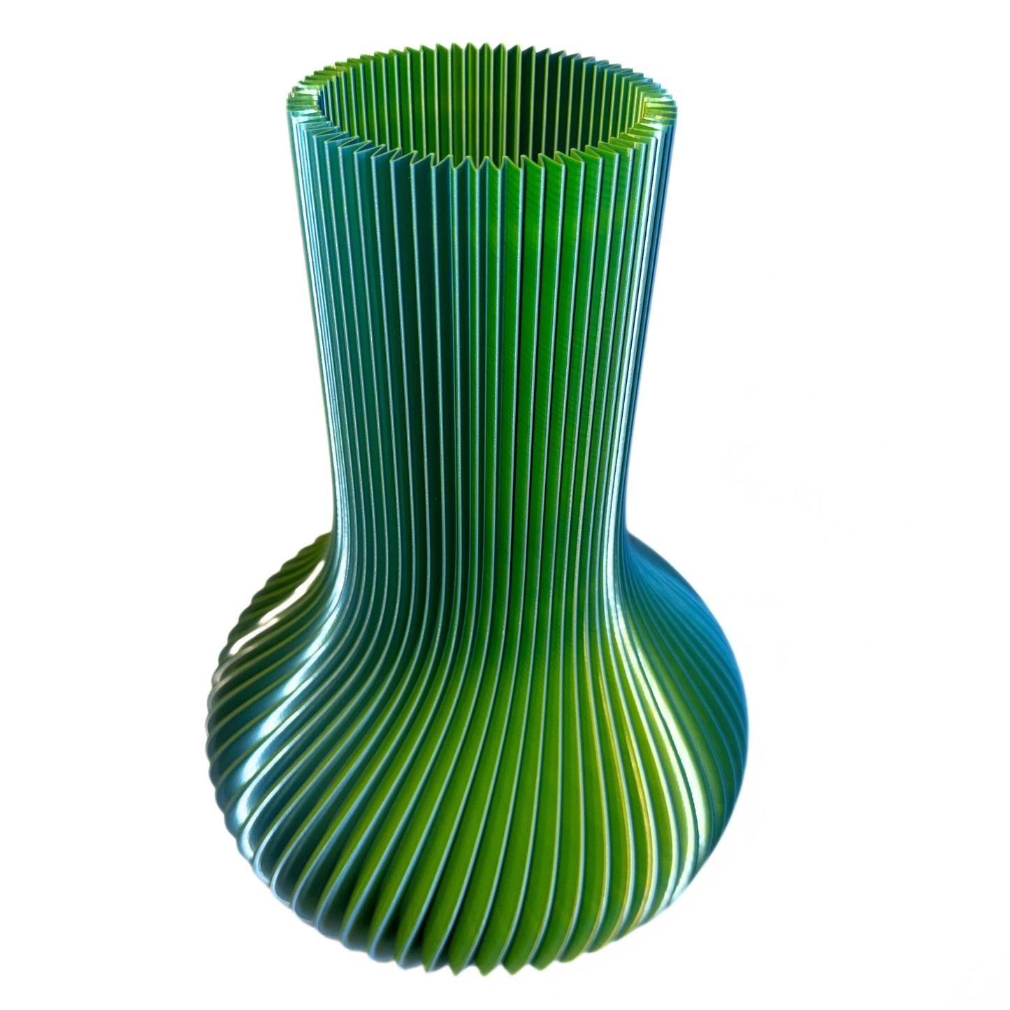 3D Printed Large Tear Drop Vase Magic Lime