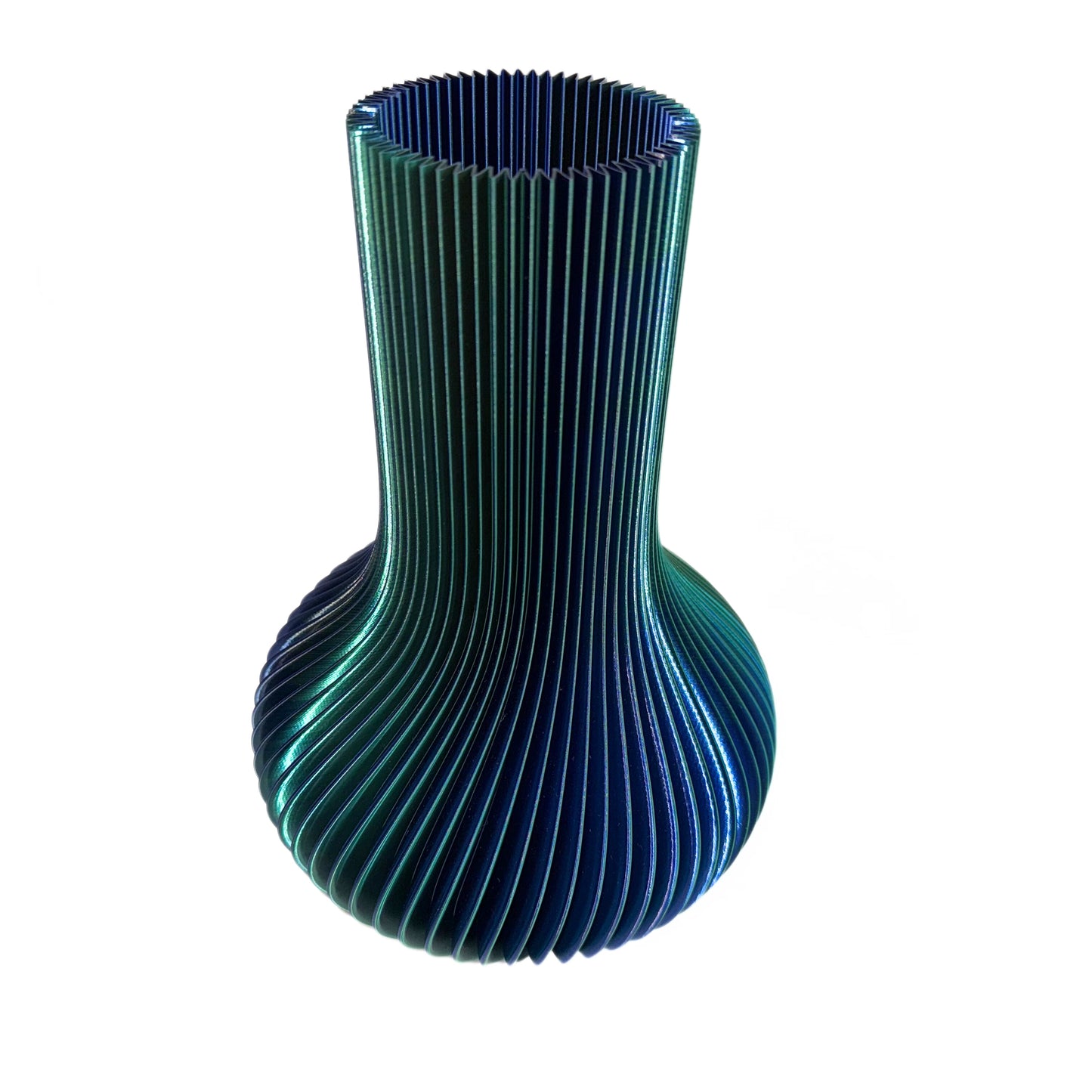 3D Printed Large Tear Drop Vase Magic Peacock