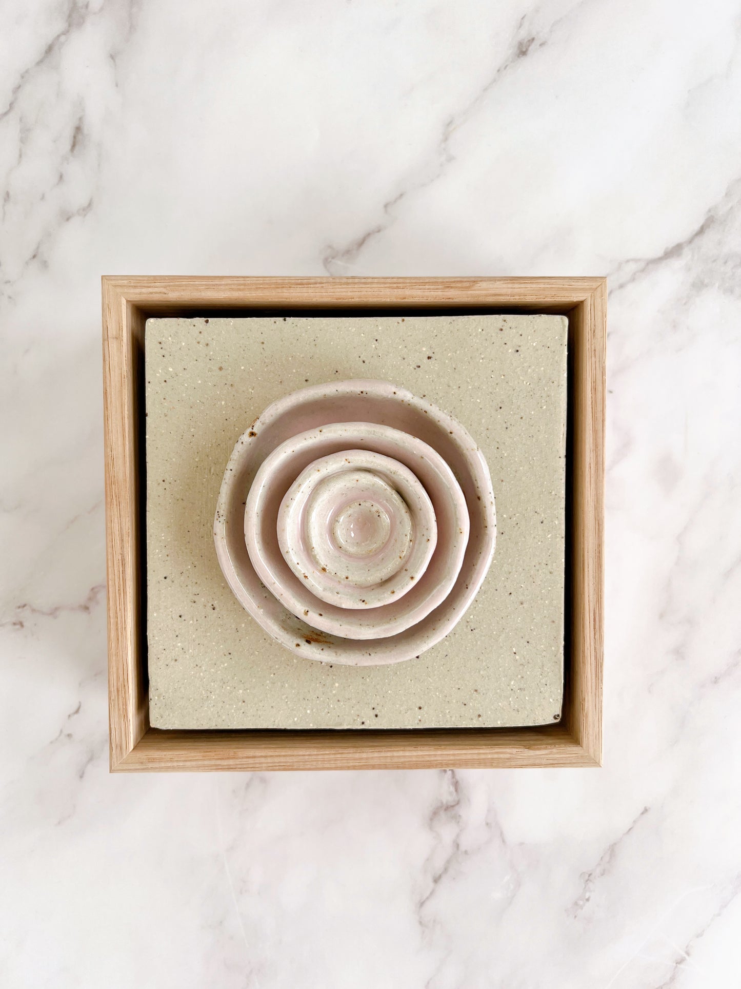 Ceramic Wall Piece Pink Bloom