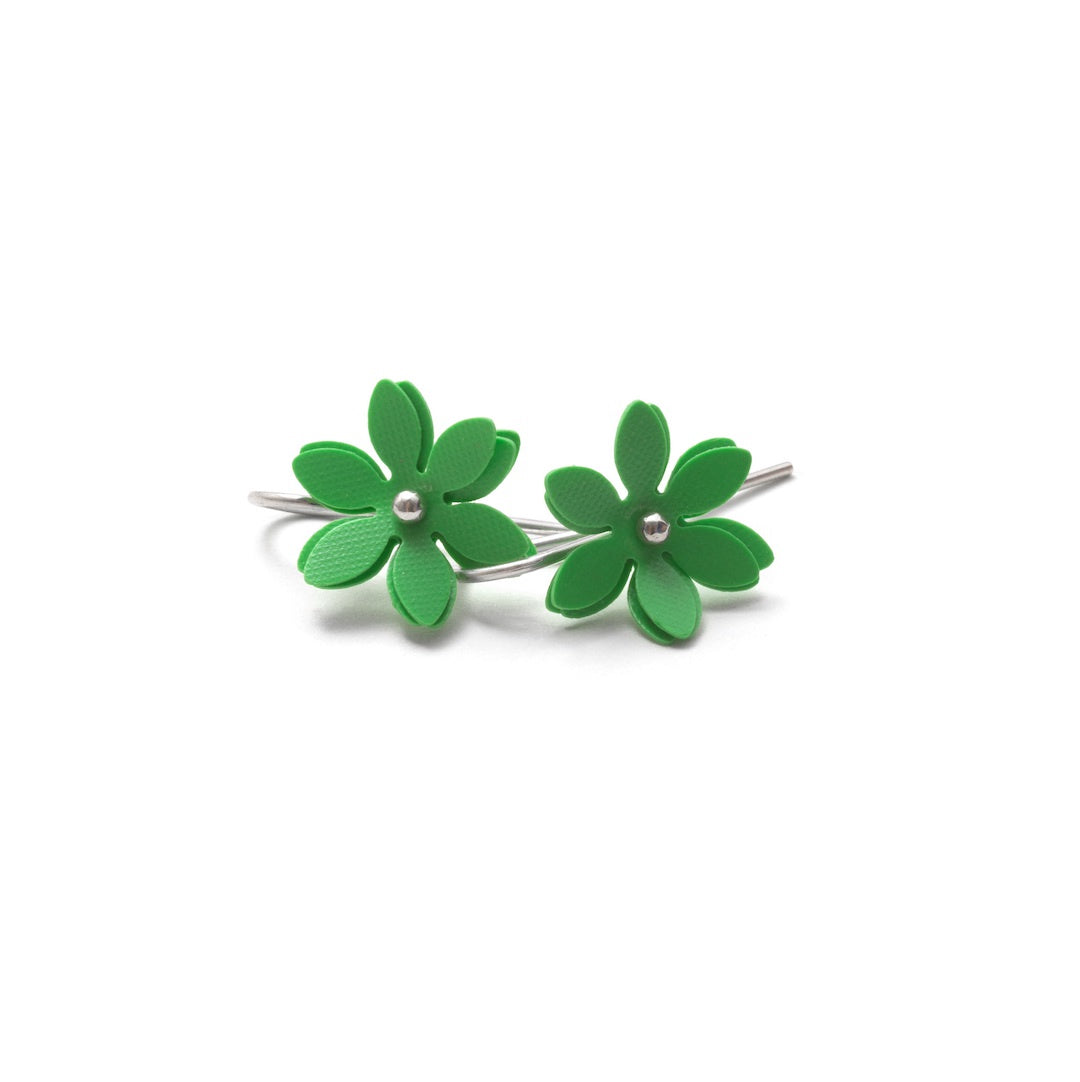 Hook Earrings Daisy Punch Bright Green VM94