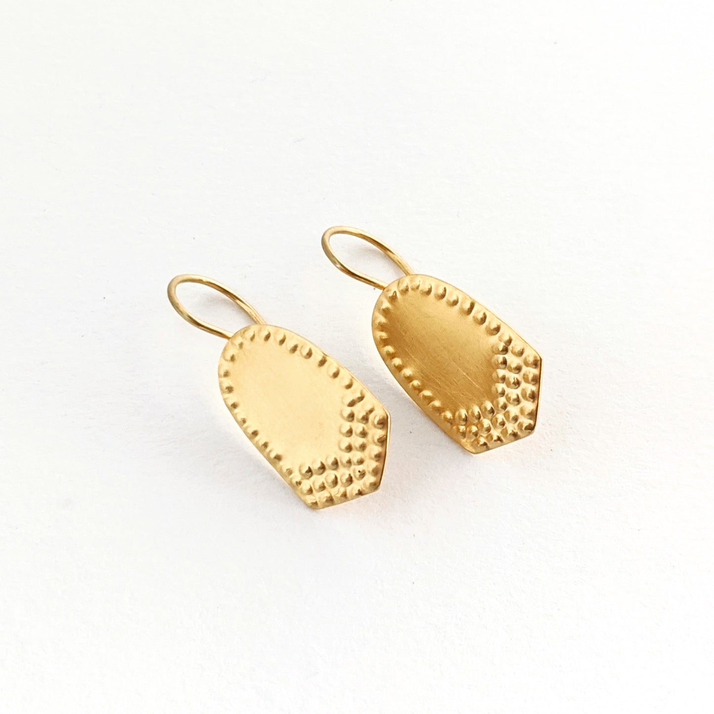 Hook Earrings Insignia Gold Plated Sterling Silver