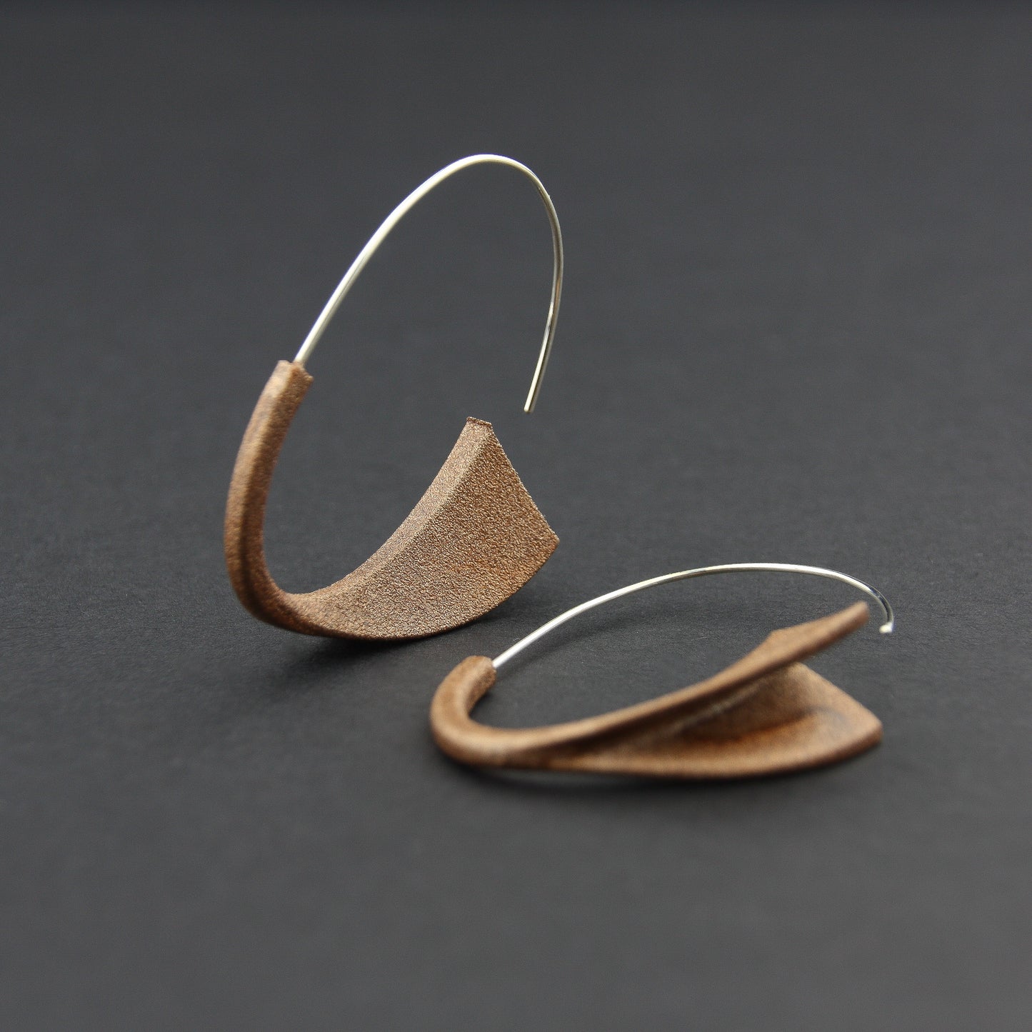 Hook Earrings Suki Acrylic Sterling Silver