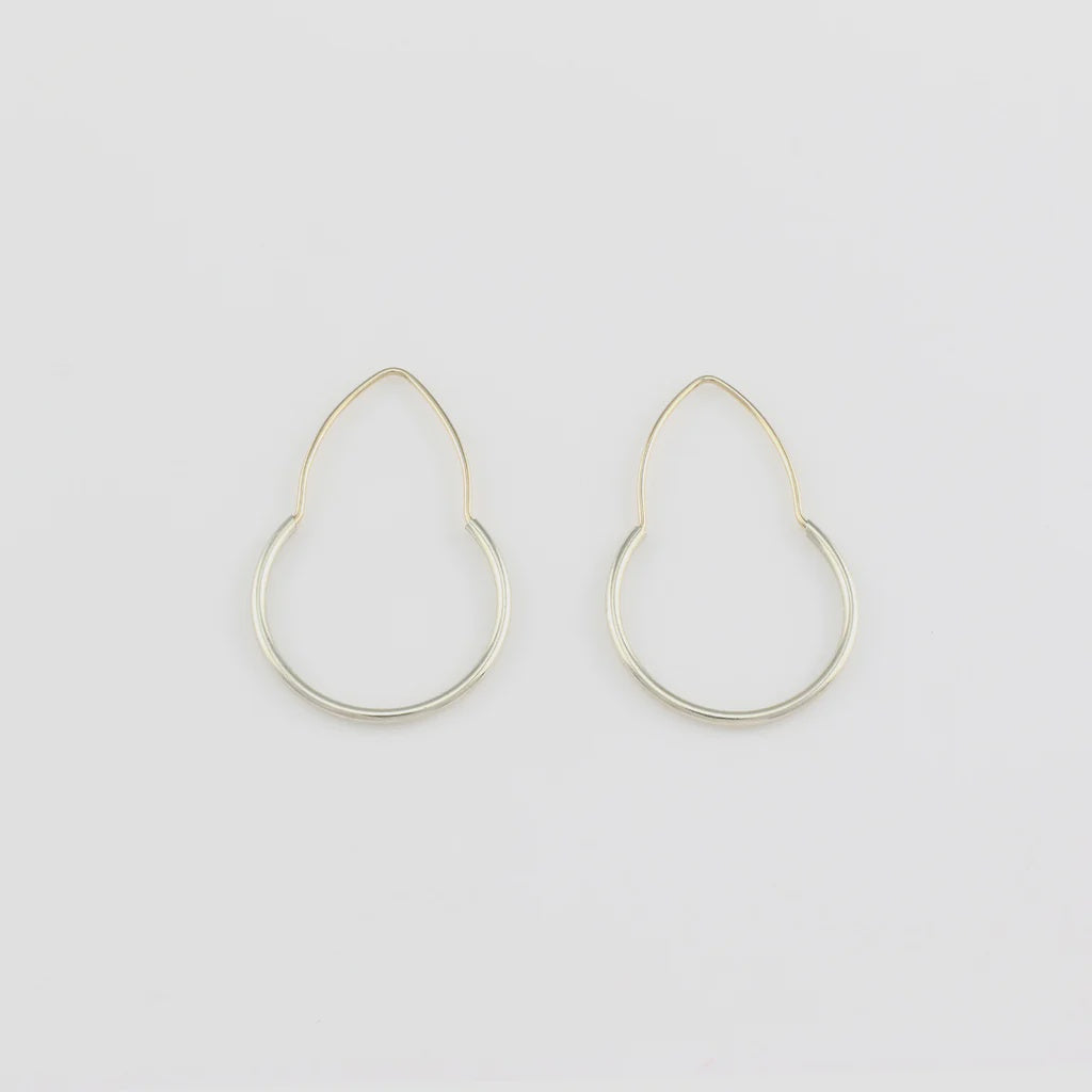 Hoop Earrings Arch Large Gold Silver