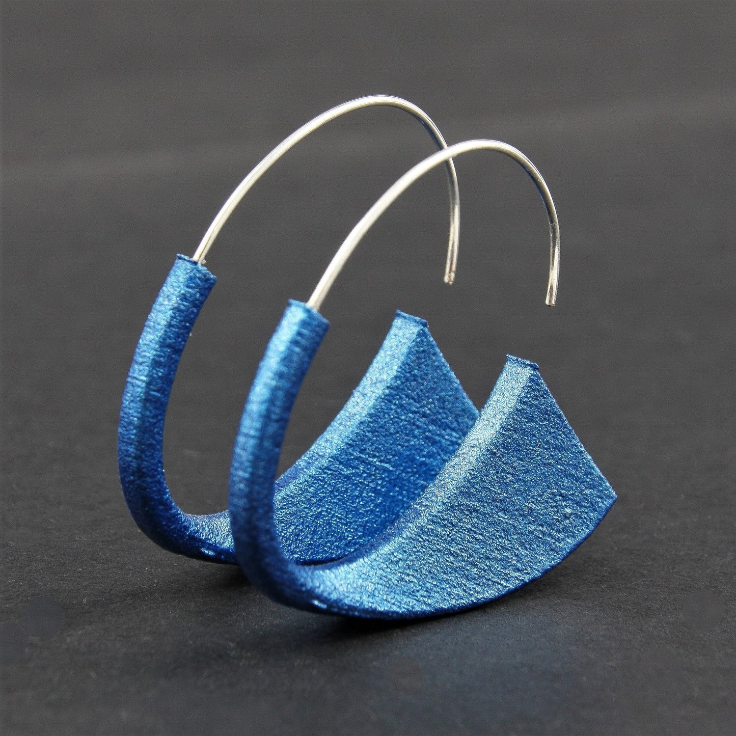 Hook Earrings Suki Acrylic Sterling Silver