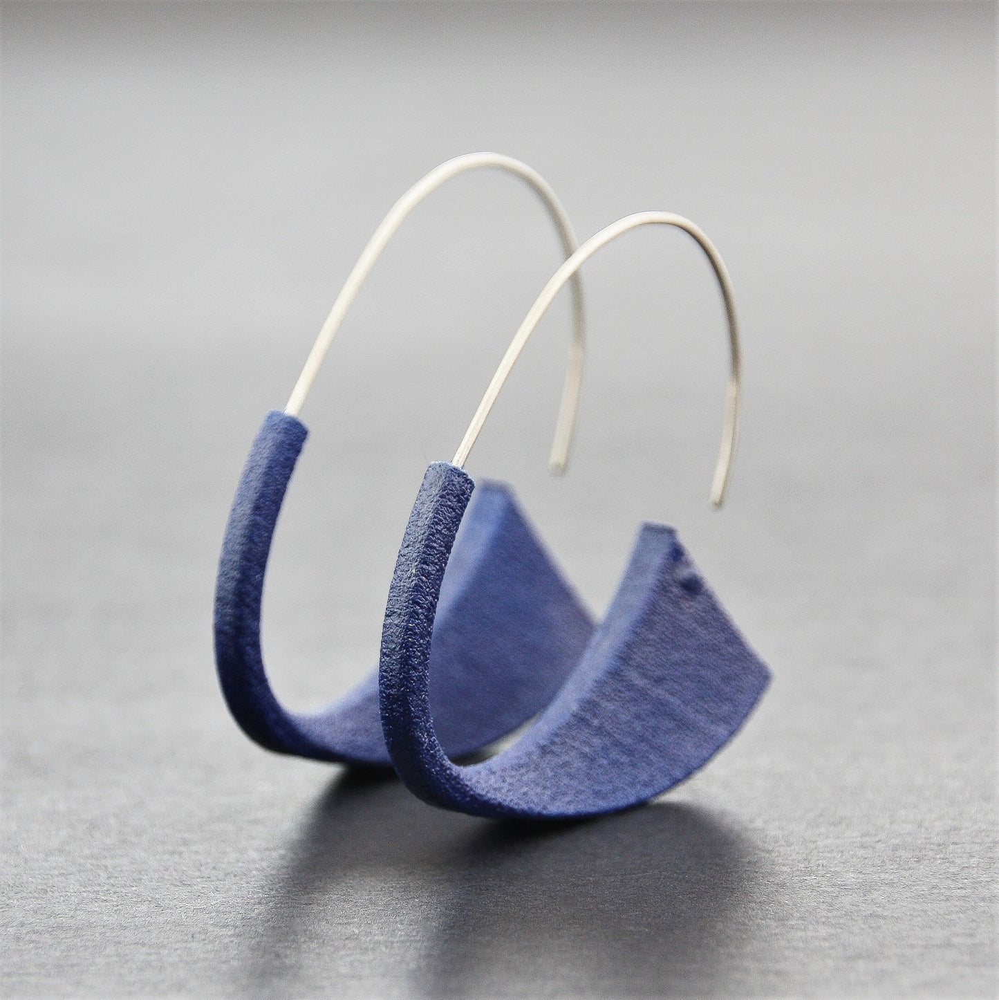 Hook Earrings Suki Acrylic Sterling Silver