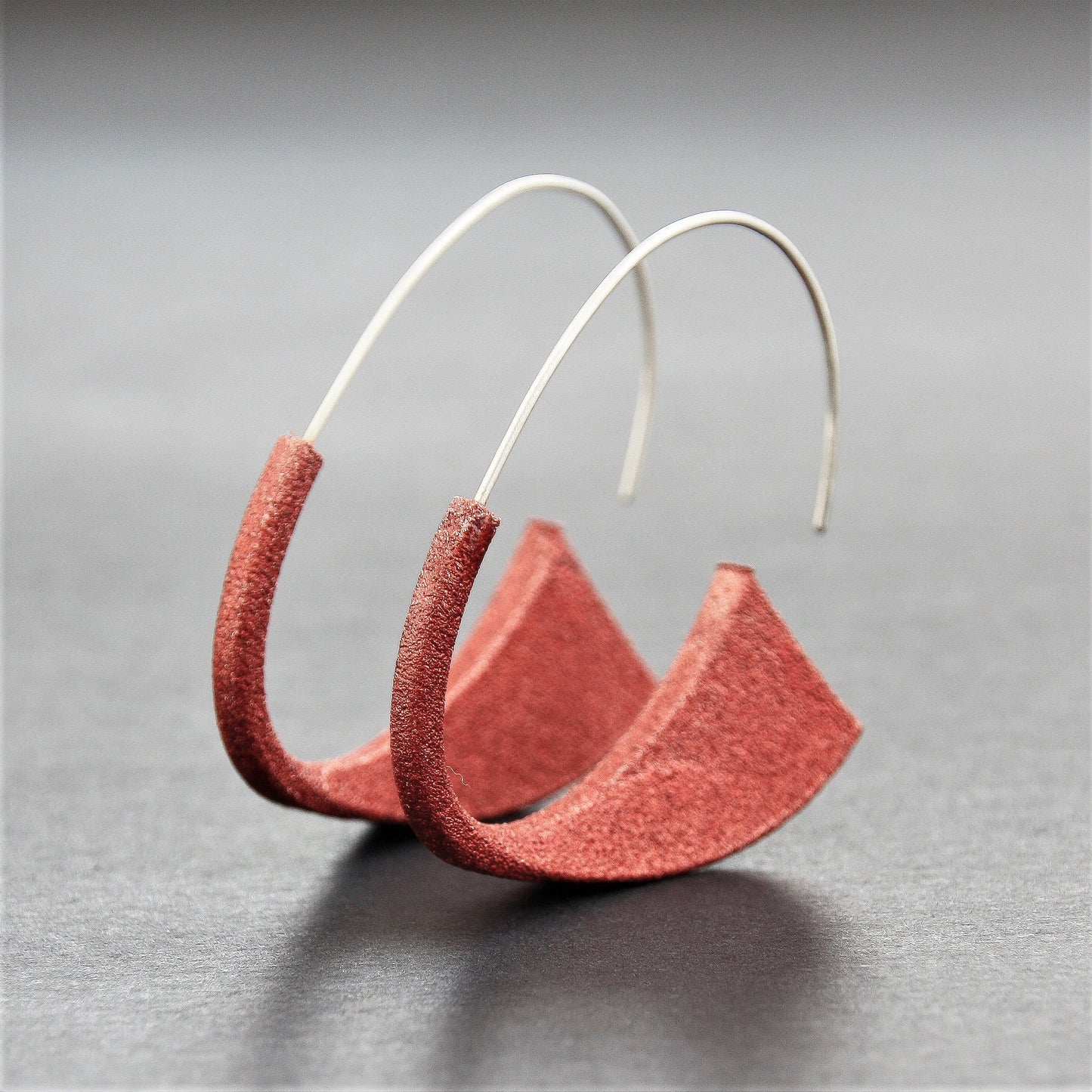 Hook Earrings Suki Acrylic Sterling Silver