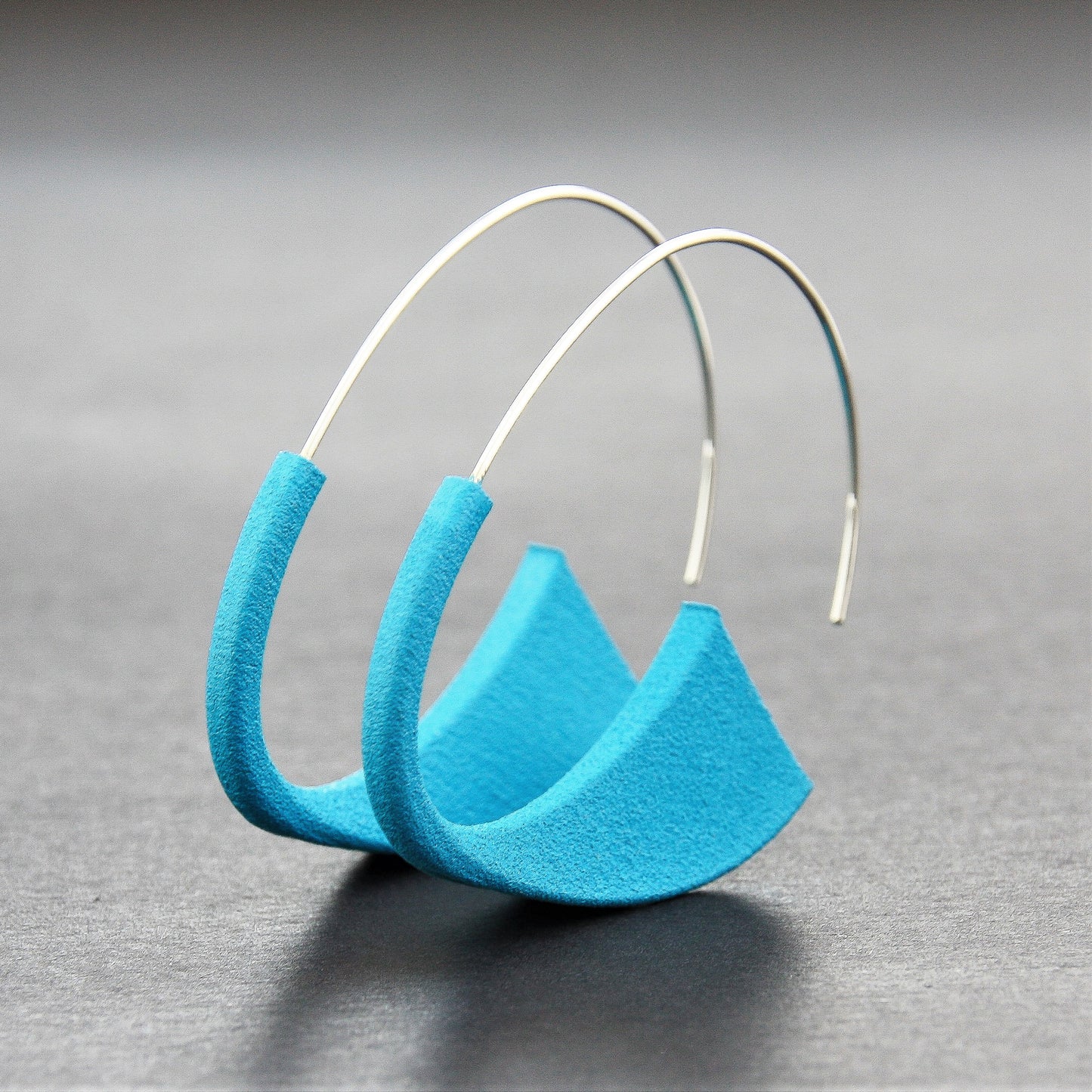 Hook Earrings Suki Acrylic Sterling Silver