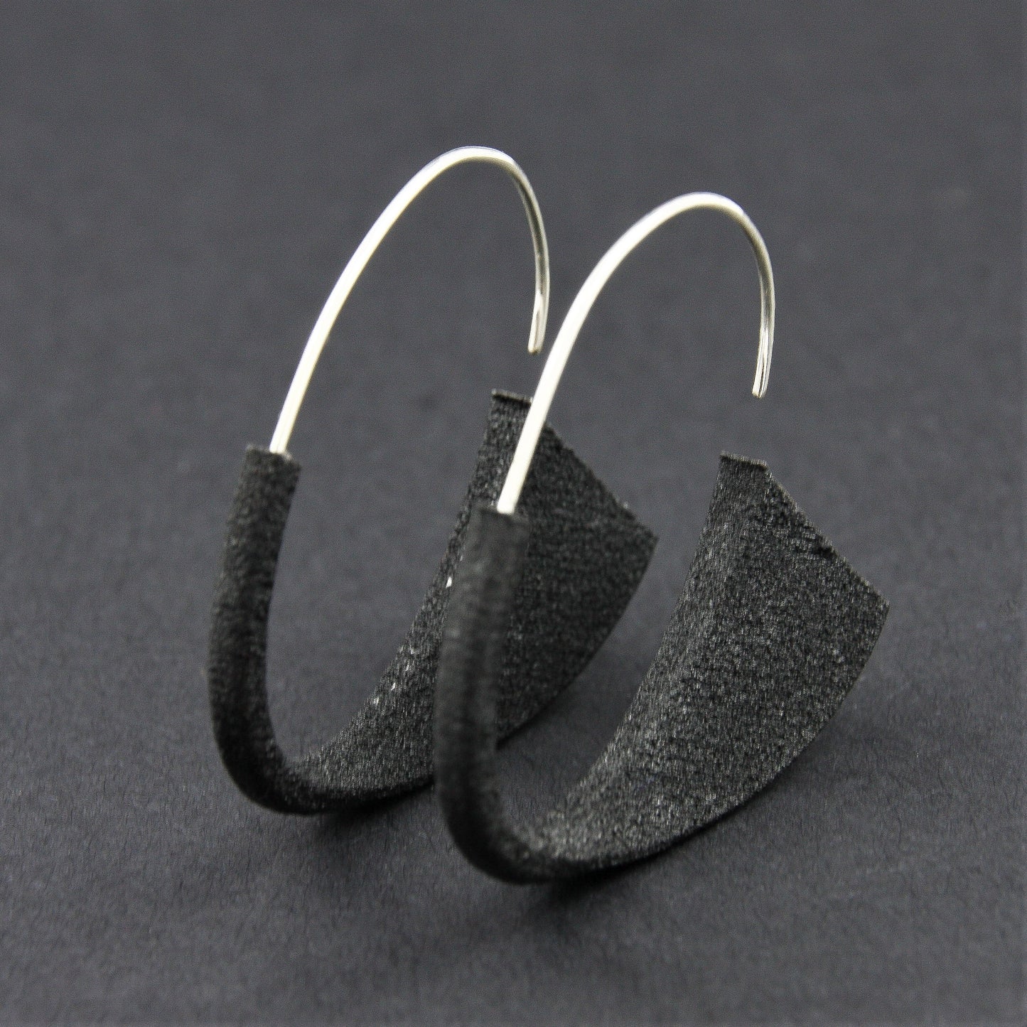 Hook Earrings Suki Acrylic Sterling Silver
