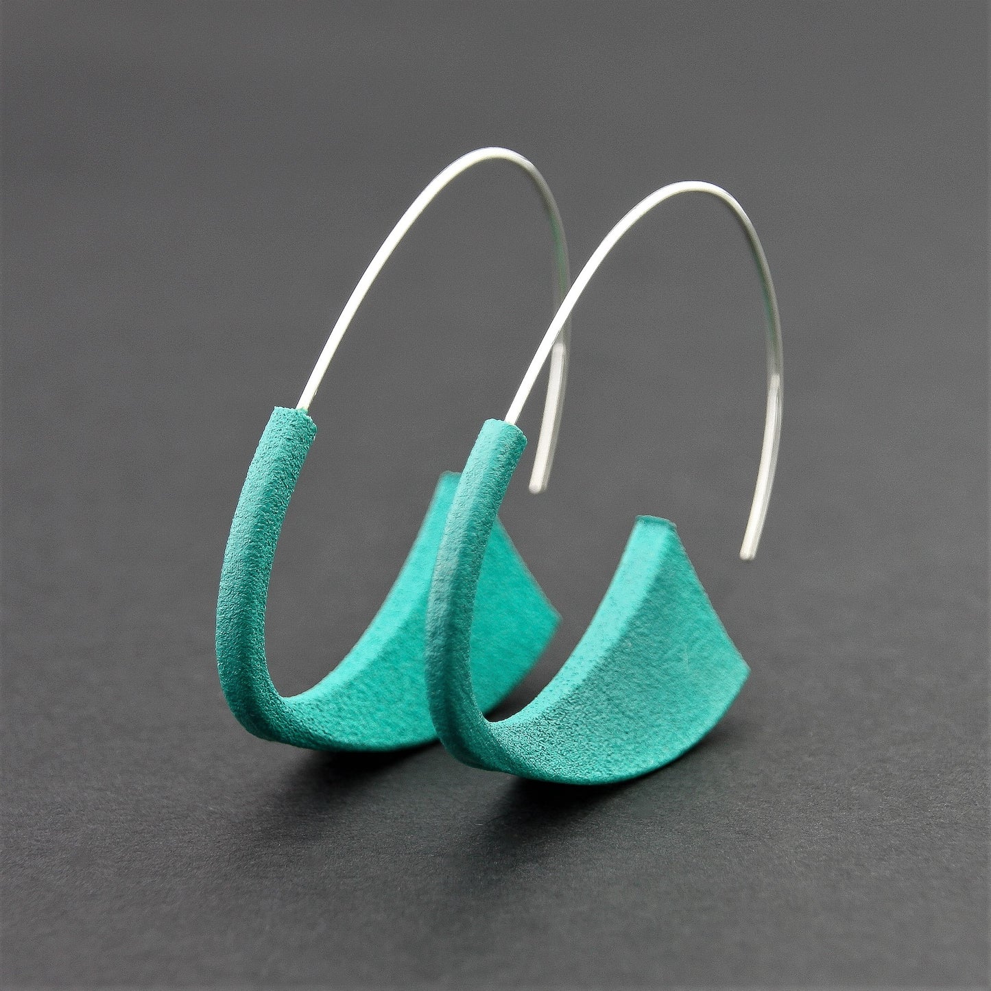 Hook Earrings Suki Acrylic Sterling Silver