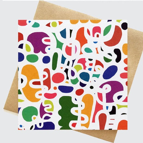 Greeting Card Hip to be Square - The Overthinker White