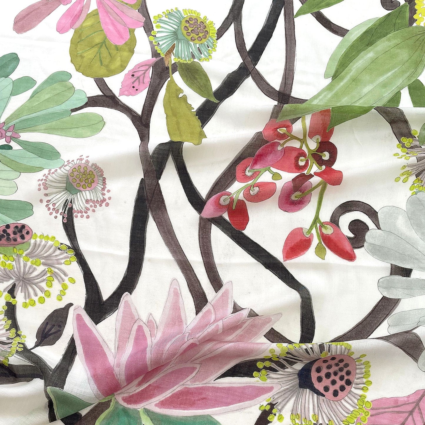 Scarf Wool Silk Treasures Wildflowers
