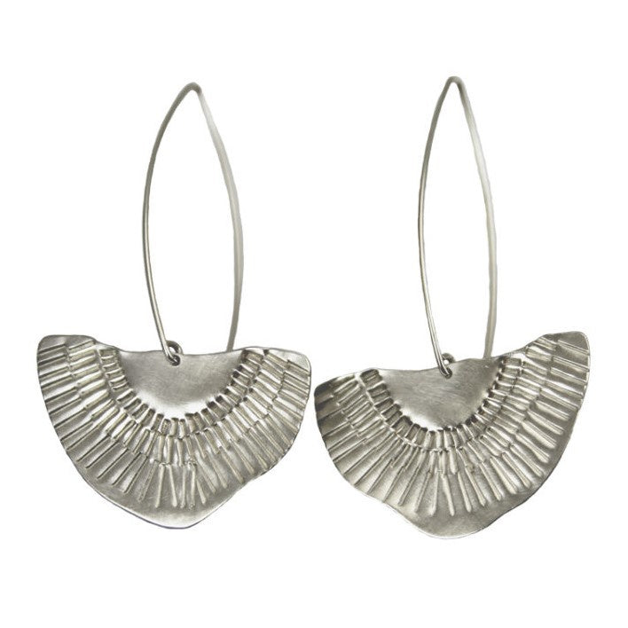 Hook Earrings Between The Lines Sterling Silver