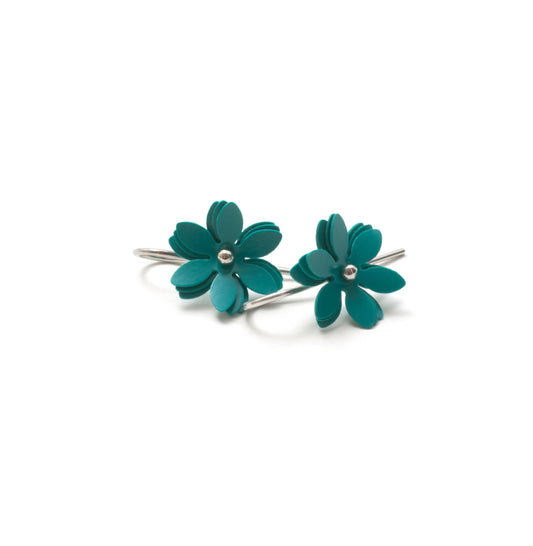 Hook Earrings Daisy Punch Teal