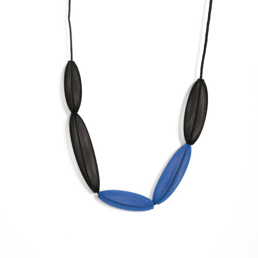 Necklace Mesh Single Loop Black Blue