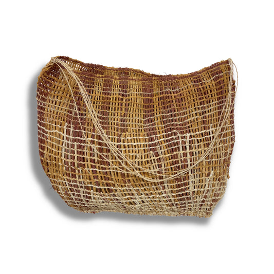 'Djerrk (Bush String Bag)' Mary Dhapalany (Rust / Yellow)
