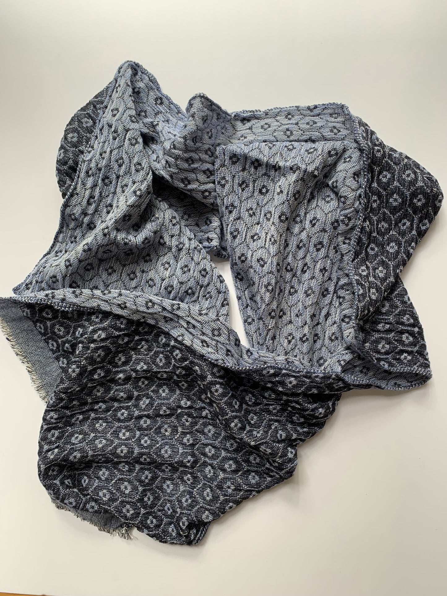 Blue Honeycomb Scarf