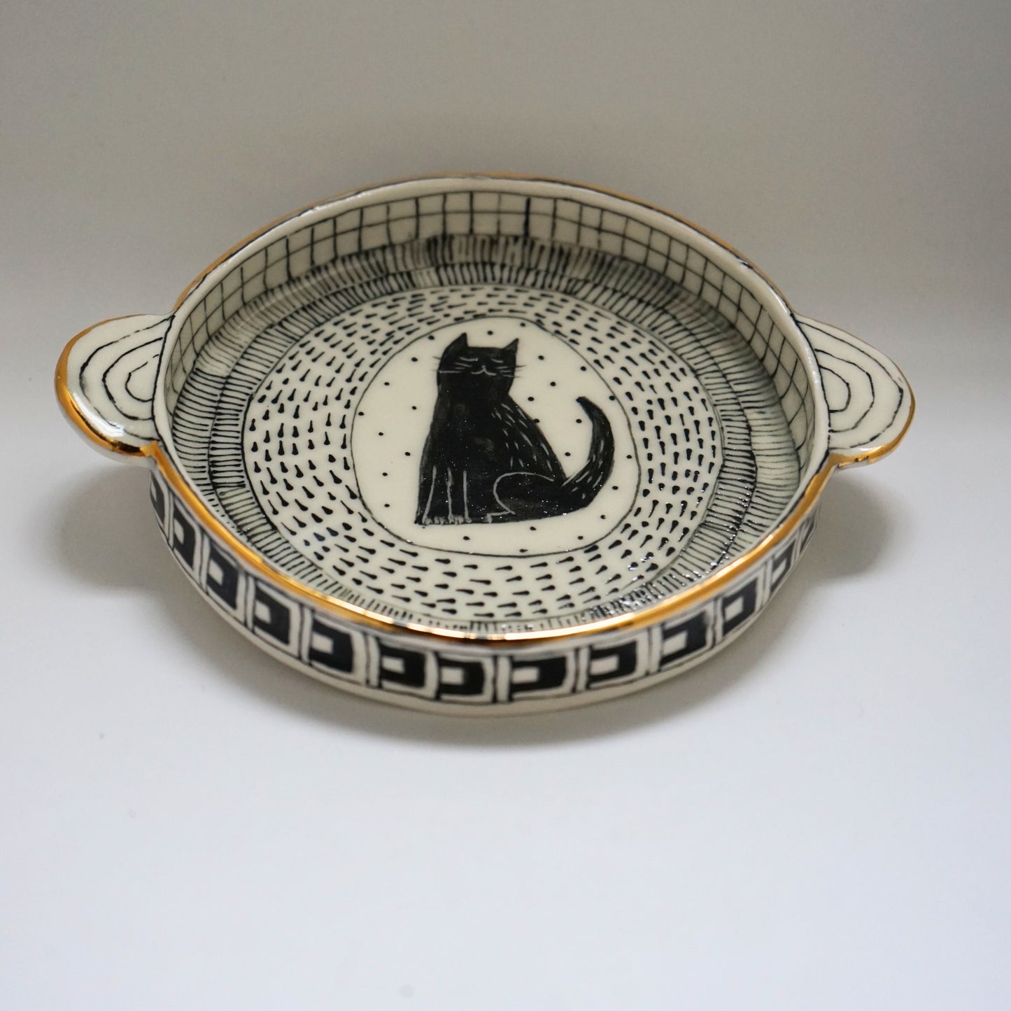 Bowl with Handle Cat