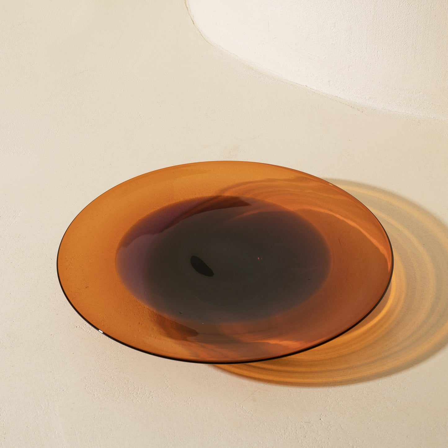 Glass Platter Continuum Apricot & Purple