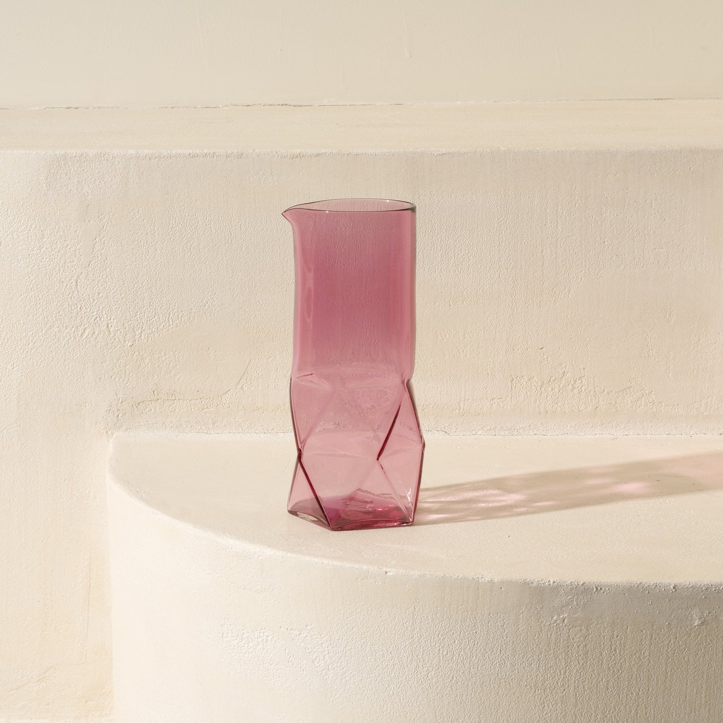 Glass Jug Geo Candy Pink