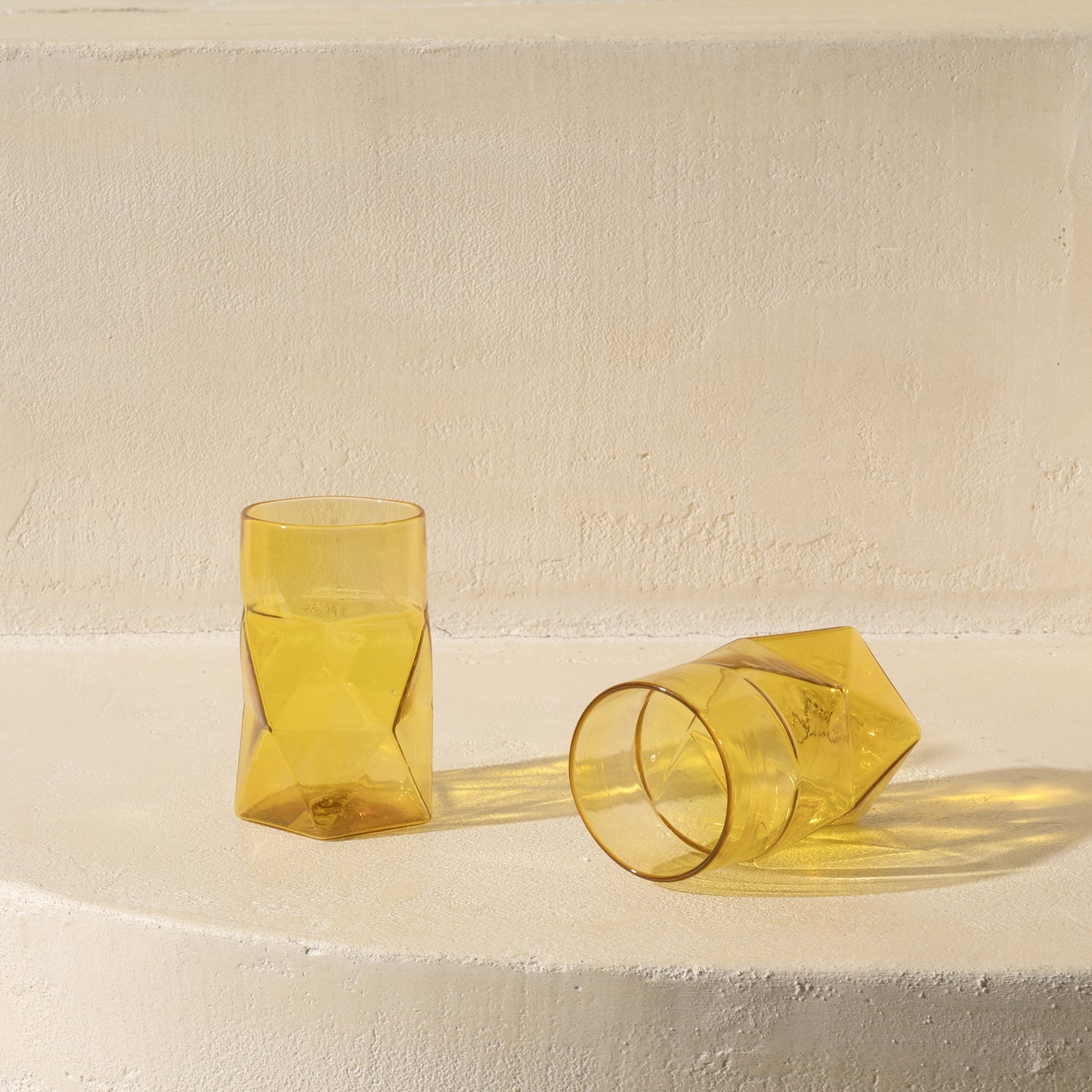 Glass Tumbler Geo Amber