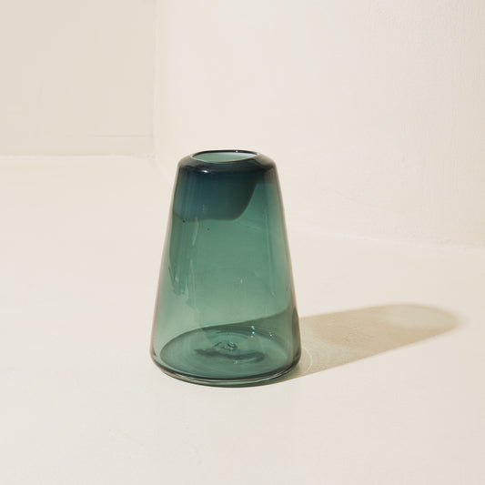 Glass Stem Vase Green Small