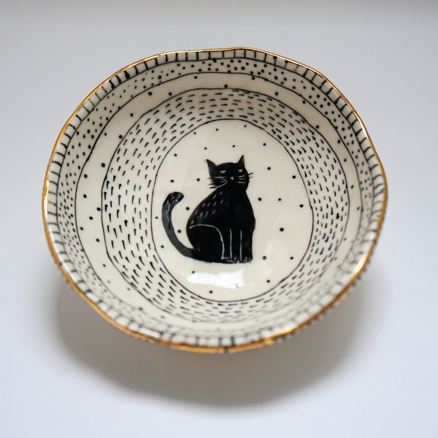 Ceramic Jewellery Dish Cat