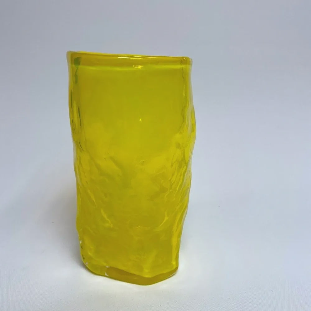 Crumple Vase Wattle Yellow