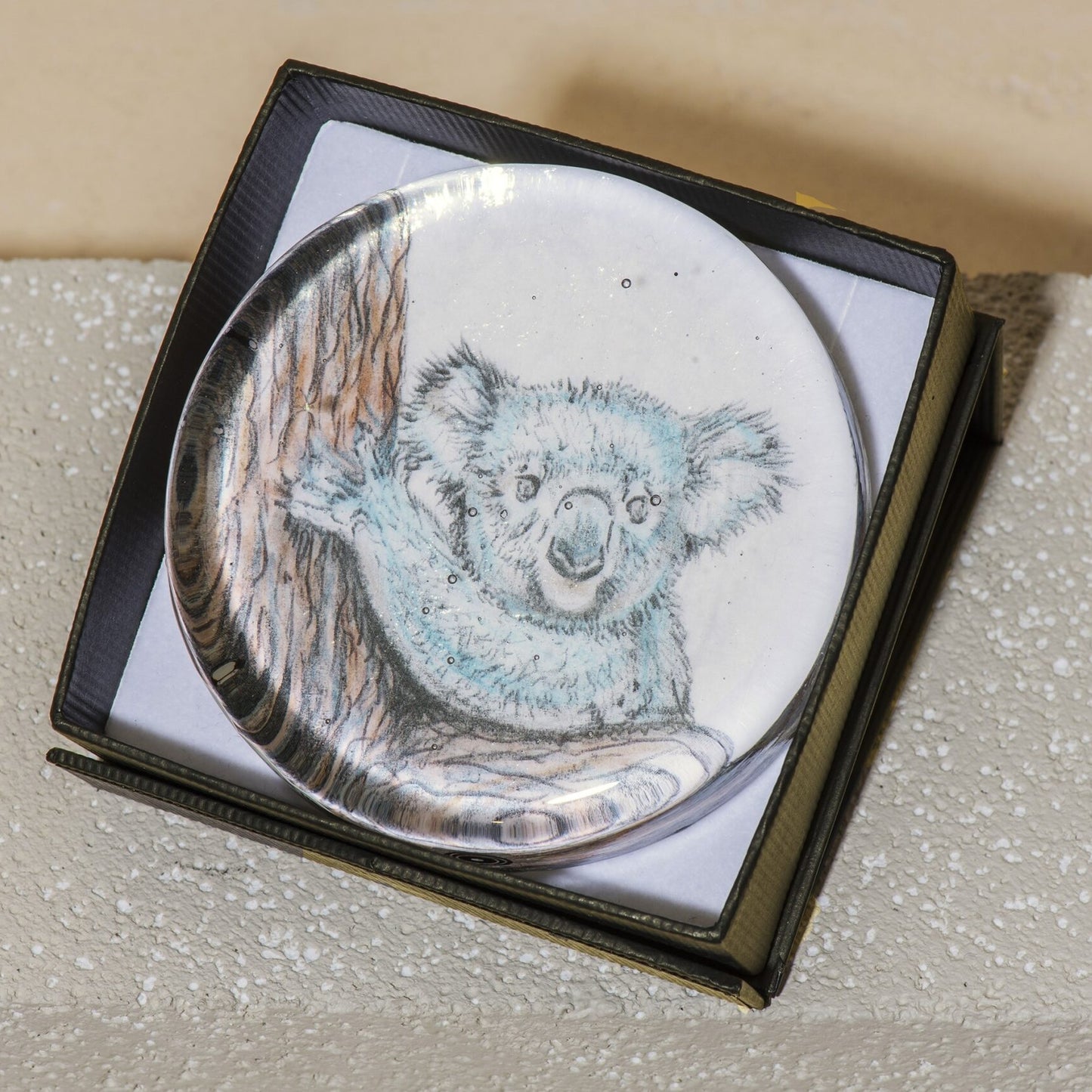 Glass Paperweight Australian Natives Koala