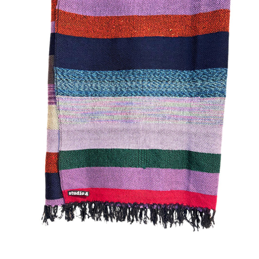 Handwoven Throw Rug Fringed Damnian Showyin Multi Winter