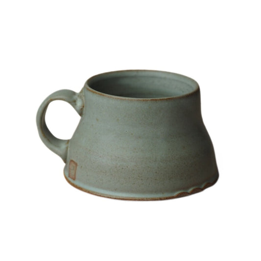 Ceramic Mug Wide Bottomed Sage