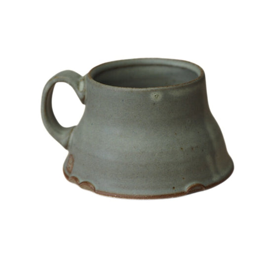 Ceramic Mug Wide Bottomed Grey