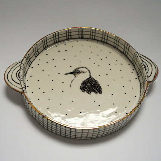 Ceramic Plate with Handle Kookaburra