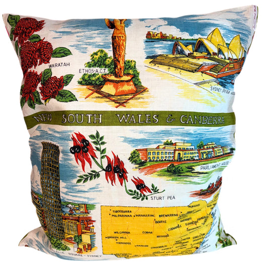 Cushion Cover Vintage Canberra and NSW