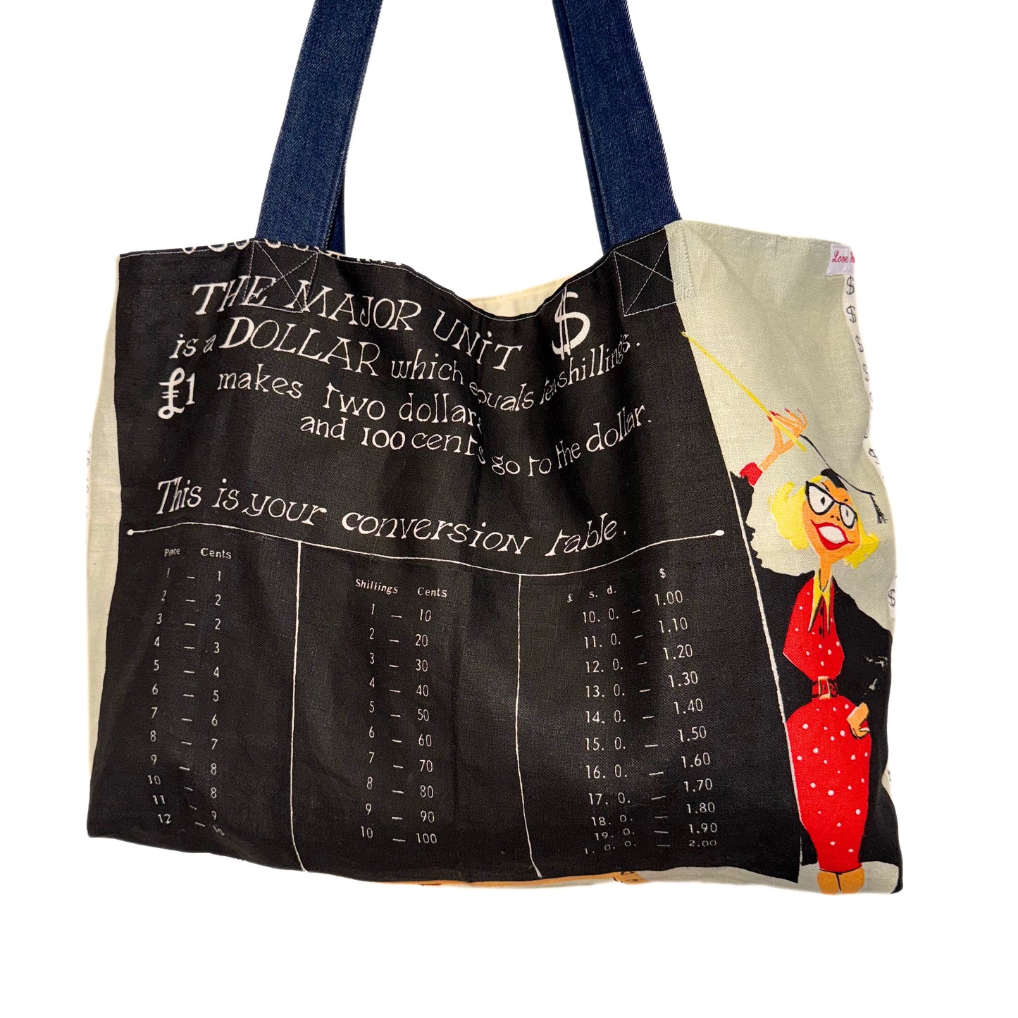 Tote Bag Vintage Decimal Currency