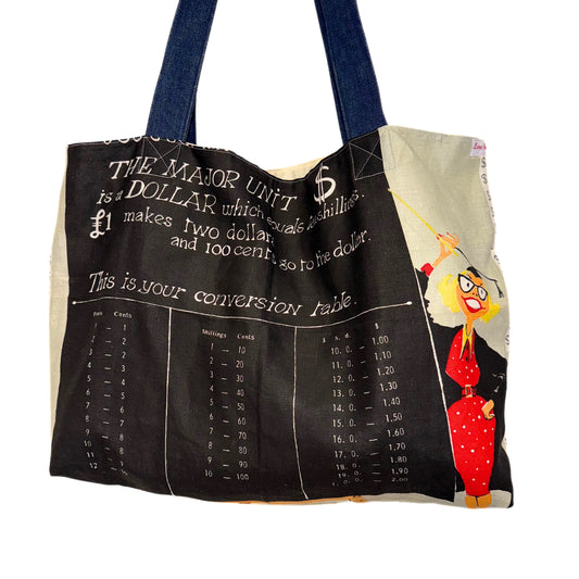 Tote Bag Vintage Decimal Currency