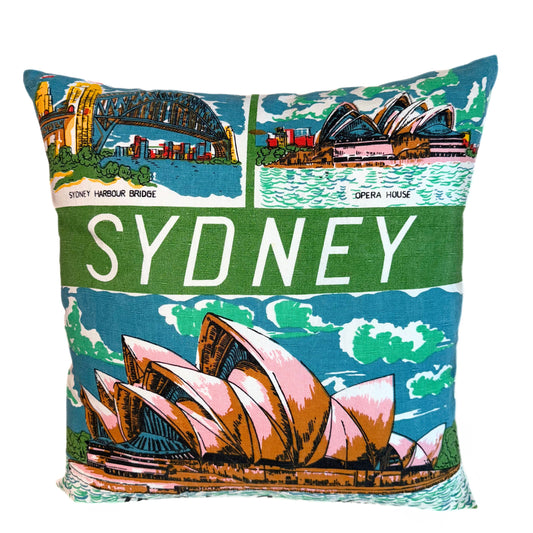Cushion Cover Vintage Sydney Green