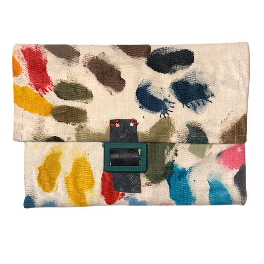 Linen Project Pouch Paint Tester White Buckle