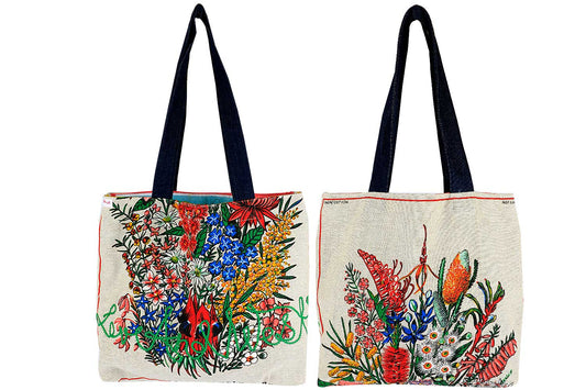 Tote Bag Vintage Australian Wildflowers