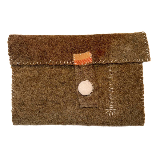 Wool Project Pouch Brown